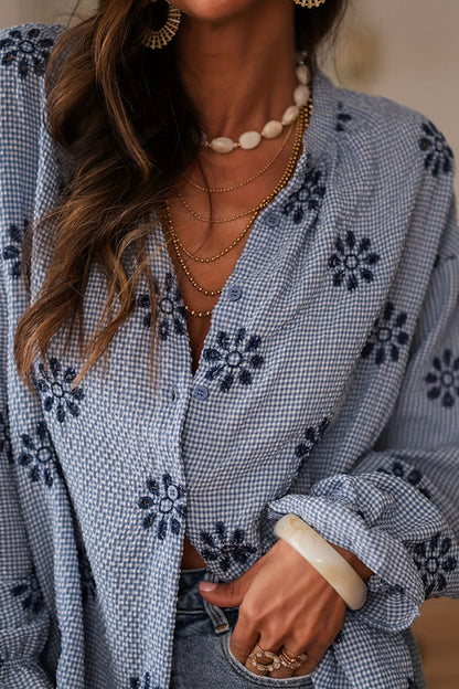 Easily Endearing Flower Long Sleeve Top