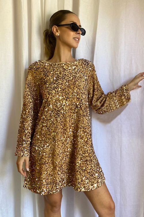 Shine For Tonight Sequin Mini Dress
