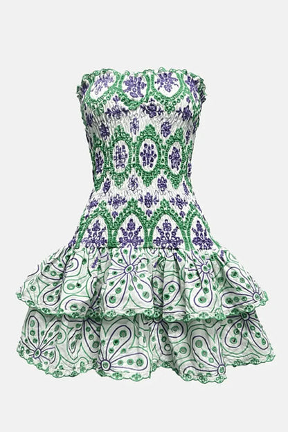 Sweet Like You Pleated Mini Dress - Green