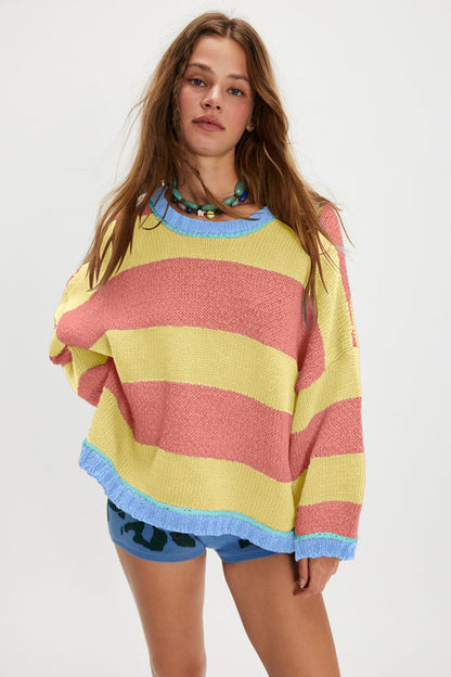 Moments of Cozy Striped Pullover Sweater