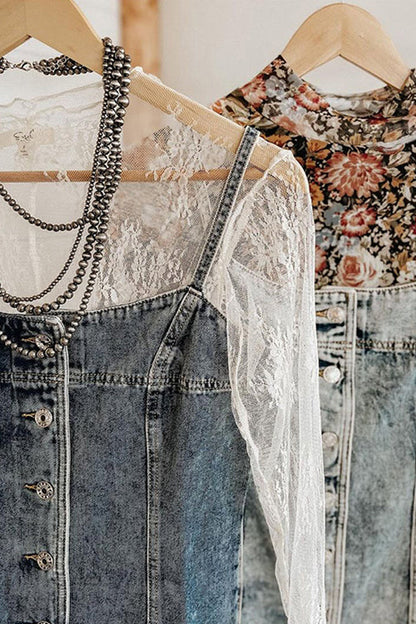 Uniquely Darling Medium Wash Denim Mini Dress