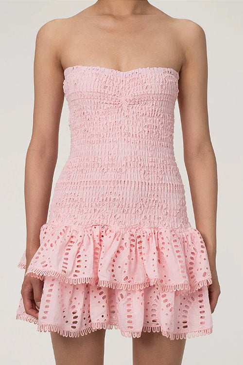 Sweet Like You Pleated Mini Dress - Light Pink