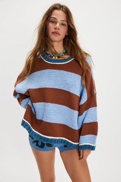 Moments of Cozy Striped Pullover Sweater