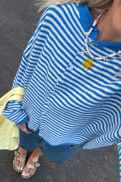 Attractively Cozy Soft Striped Knit Cardigan - 6 Colors